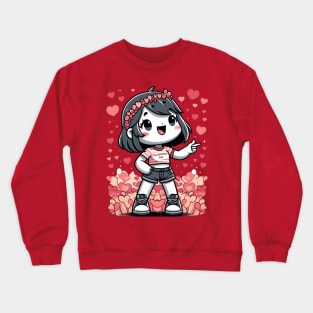 Loveable Galentines Girl Crewneck Sweatshirt